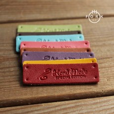 꾸꾸네하우스 포크 오리지널제작 핸드메이드 DIY 부품 HANDMADE 직접 만든 작품 라벨 머리가 벗어졌다 질 리얼가죽, 내피 8색깔