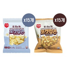 [CJ이츠웰] 포켓팝콘 25g 3종(화이트블러썸 딸기맛 크리미카라멜맛) x 30개, 1세트