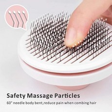 애완 동물 고양이 브러시 개 빗 머리 제거 개를위한 자기 청소 매끄러운 엉키는, 1개