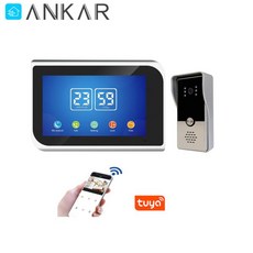 Ankartech Visiophon 4 와이어 투야 비디오토 포노 빌라 인터폰 홈 인터콤 키트, 02 1v1