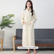 면 목욕 가운 기모노 호텔 목욕 가운 와플 대형 봄 가을 여성 수면 및 라운지 잠옷 라운지 잠옷