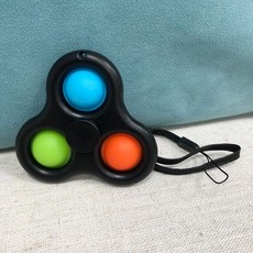 손가락 버블 음악 자이로 마우스 킬러 자이로 키 체인 감압 감압 핸들 프레스 스위치 장난감, 하나, 3 잎 블랙 버블 음악 손가락 탑