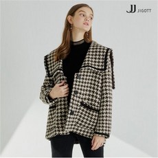 JJ지고트 세일러 칼라 하운드 체크 자켓 GKCP0JK94