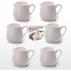 AMAZON 2 ounce Coffee & Tea Creamer Pitcher Set | 6 Mini Pitchers for oz. Tiny Syrup Sauce S, 상세페이지