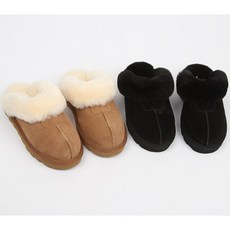 리얼양털 키높이 통굽 천송이 소가죽 어그 털슬리퍼