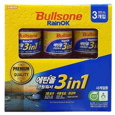 불스원 Rain OK 에탄올 3in1 코팅워셔액, 1.8L, 3개