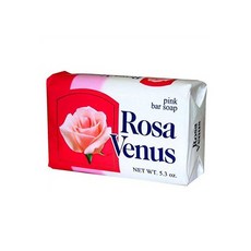 Jabon Rosa Venus Clasico 3 pack 200 g 7.05 oz Soap Bar Classic Bathing Natural Mexican smooth, One Color, One Size
