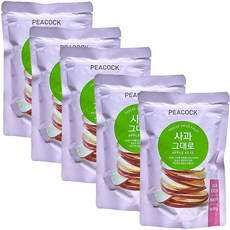 피코크 사과 그대로 30g (사과 100%) [중량 67% 증가], 5개