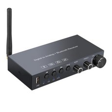 블루투스 디지털 아날로그 변환기 헤드폰 앰프 DAC 디지털 토스링크 USB AUX-RCA 3.5mm 잭 192Khz, 1) black - 블루투스dac