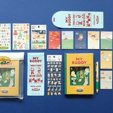♤market보물섬TI마이 버디 세트 01-03 스케쥴러 스케줄다이어리 다이어리노트 다이어리스티커 날짜형다이어리부재시♤문자요망♤, 옵션_02 Green