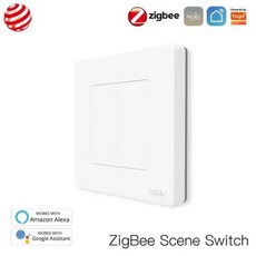 MOES스타 링 스위치 ZigBee30 Tuya 스마트 푸시 버튼 조명장면 라이프 앱 원격 제어 알렉사 구글 보이스, 10)4 gang scene switch MOES S, 1개