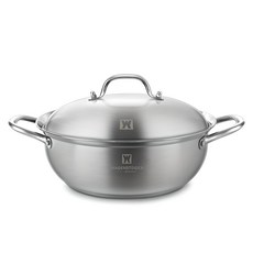 WAGENSTEIGER 電磁爐適用Bogen系列附蓋不鏽鋼雙耳湯鍋, 26cm, 混色, 1組