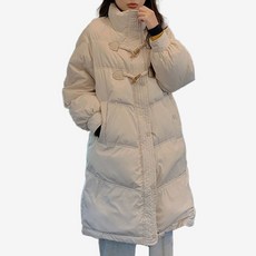 터틀넥 도톰한 떡볶이패딩 집업잠바 신품 여성 루즈핏 하프 겨울 코트 부드럽고 따뜻한 아우터