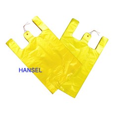 [한셀] 포장/분리수거 손잡이 비닐봉투 5L/노랑 특대 200매, 5L, 200개