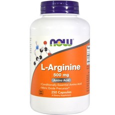 나우푸드 NowFoods L Arginine L-아르기닌 GMP인증 500 mg 캡슐 250개입, 2개묶음(5%할인), 1개