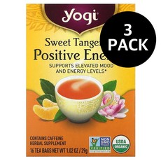 요기티 긍정적 에너지 달콤한 귤 Yogi Tea Positive Energy Sweet Tangerine, 3개, 16개입