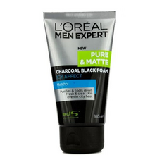 [로레알] L'OREAL 퓨어 앤 매트 차콜 블랙, 폼 클렌저, 로레알 맨 퓨어앤매트 아이시 이펙트 차콜블랙폼100ml, 1개