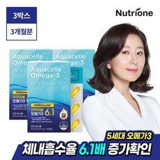 [뉴트리원] 아쿠아셀 오메가3 6.1, 1030mg x 30캡슐, 3개