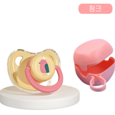 루퍼피 강아지 쪽쪽이 치발기 + 케이스, 1세트, 핑크