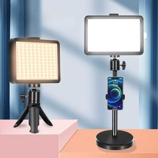 카메라 조명 사진 배경 세트 라이트 스누트 LED 3200k6500K 옵티컬 VIJIM, 중형 (3색) 데스크탑 휴대용 삼각대, 1개