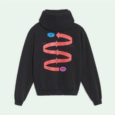 발렌시아가 브러쉬로고후드 532885 TYK45 1000