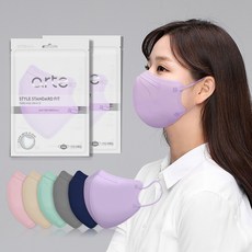 국산 아르떼 새부리형 스탠다드 핏 컬러 마스크, 100매(25매입), 핑크