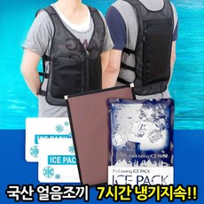 국내산 런웨이브 얼음조끼 국산조끼 낚시 등산 얼음팩 풀세트 산업현장 낚시 등산 캠핑 작업복