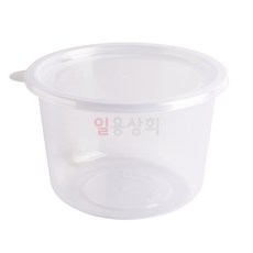 [ILYONG] 미니 탕용기 BW 158파이 특대 1250ml 300세트 PP 투명, 300개, 1세트