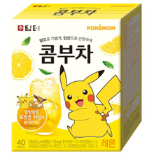 담터 포켓몬 콤부차 레몬, 5g, 40개입, 1개