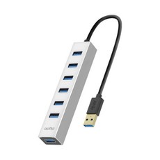 엑토 USB 3.2 알루미늄 무전원 7포트 멀티허브 HUB-55, 혼합색상