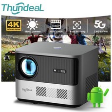 미니빔프로젝터 휴대용 ThundeaL 풀 HD1080P 5G 와이파이 안드로이드 4K 비디오 스마트 홈 시어터 자동 초점 TDA6W 3D