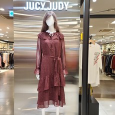 쥬시쥬디 NC송파50%할인! 도트믹스프린트셔링원피스 JTOP628B