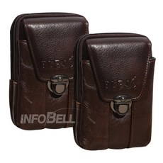 100% 천연 소가죽 카우보이 벨트백 1+1 3단 수납 허리가방 힙셋 힙색 일상 외출 등산 어르신 부모님, 본품(1+1)