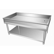 김장작업대 스텐 김장용 조리대 트레이 손질 포함 120X60X80 배수, 소스 메이커 맞춤형 가능, 1개