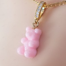 GS 하리 곰돌이 펜던트 보 석 젤리곰 목걸이 김나영