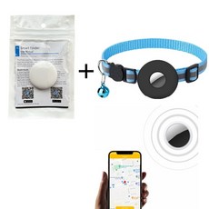 애완동물 GPS 추적기 스마트 로케이터 개 브랜드 감지 웨어러블 고양이 새 분실 방지 칼라, 1개, 20 파란