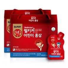 웰키커 어린이 키즈 홍삼 20ml 30포 x 2박스 유아 면역력강화영양제, 2개