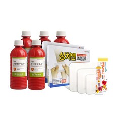 그린 과산화수소수 250ml 소독용 과산화수소수 x5개+핑크퐁 센텔레이즈 연고 1개+대일 상처엔 드레싱밴드큐 혼합 10매 x2개, 1세트