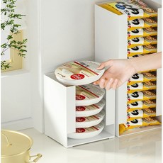 하스몰 깔끔정리 펜트리 정리 다용도 수납 스토리지 박스 소+중 세트, 화이트, 1세트