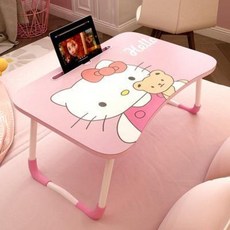 컴퓨터 책상 서재 사무실 침대 작은 기숙사 학생 침실 아이디어 소녀 캐릭터 접기, 03 W아크분말빙수월{테이블밴드카세트}
