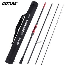 Goture WARRIOR 낚싯대 2.7M 2.4M 2.28M 2.13M 4 조각 탄소 섬유 회전 주조 휴대용 가방, 캐스팅 2.13m -M, 협력사