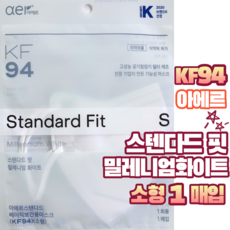 아에르 스탠다드 핏 밀레니엄 화이트 KF94 소형(화이트), 20장
