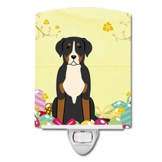 Caroline's Treasures BB6037CNL Easter Eggs Greater Caroline's Treasures BB6037CNL 부활절 달걀 Greater Swi, Multicolor, 6x4x3", 1개
