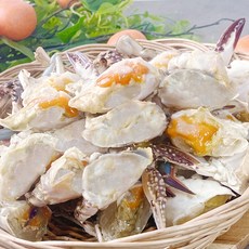 국내산 연평도에서 조업한 절단 냉동 꽃게, 10개, 절단 숫꽃게 350g