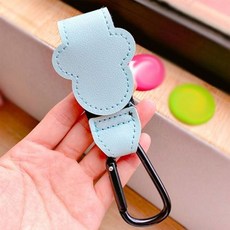 유모차 후크 PU 가죽 조절 가능 유모차 후크 카트 정리함 기저귀 가방 행거 소년 소녀 여행 액세서리, [09] B-1PCS Blue, 1개