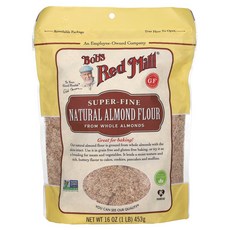 밥스레드밀 Bobs Red Mill (밥스 레드 밀) 천연 아몬드 가루 미립분 453g(16oz), 1개, 453g