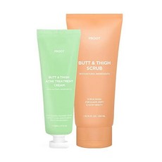 PROOT Butt Acne Spot Treatment Cream (Tube Type) + Butt & Thigh Scrub Wash | Treatment Cream and Boo