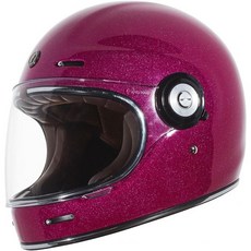 TORC T1 파이버글라스 레트로 풀페이스 모터사이클 헬멧 DOT ECE 승인, Bubblegum Mega Flake, Small