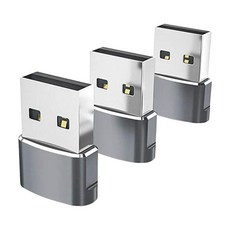 3 조각 3.1-USB 2.0 어댑터 플러그 빠른 데이터 전송 여성-남성용 노트북, 20.5cmx15cmx6.8cm, 금속, 회색