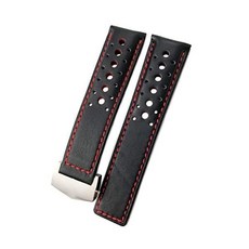 NEYENS 2122mm Calfskin Watch Band Suitable for TAG Heuer MONACO Carrera AUTAVIA Aquaracer 300 Black